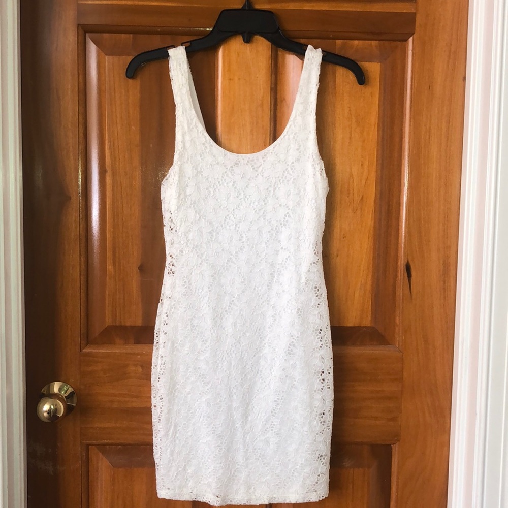 Papaya Bodycon Lace Dress